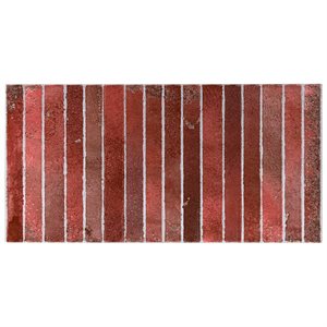 Bryn Fluted Red 6x12 3D