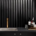 Carver Fluted Nero 12x24 Dimensional Honed