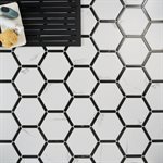 Zemira Bianco White 9" Hexagon