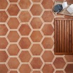 Zemira Terracotta Dark 9" Hexagon