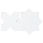 Malta Star White 6" Polished and Cross White 6" Polished