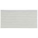 Baroque Glass Blanco White 4.5x9 Fluted Ridged Polished