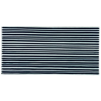 Baroque Glass Midnight Blue 4.5x9 Fluted Ridged Polished