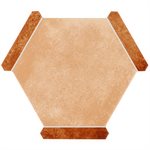 Zemira Terracotta Light 9" Hexagon