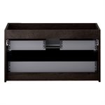 Duo Weathered Oak 40" Single Vanity with Integrated Black Ceramic Top