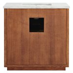 Marilyn Woodgrain 36" Single Vanity with Carrara Marble Top