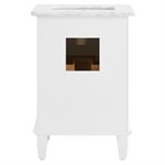 Nora White 24" Single Vanity with Carrara Marble Top