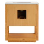 Dayton Woodgrain 30" Single Vanity with Pure White Quartz Top