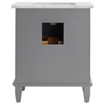 Nora Gray 30" Single Vanity with Carrara Marble Top