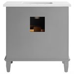 Nora Gray 36" Single Vanity with Pure Gray Quartz Top