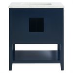 Sheraton 30" Navy Vanity with Carrara Marble Top