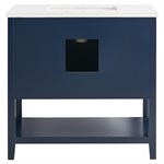 Sheraton 36" Navy Vanity with Pure White Quartz Top