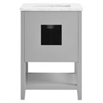 Sheraton 24" Gray Vanity with Carrara Marble Top