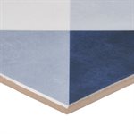 GeoPrism Cement Deco Blue 8x8 by Elizabeth Sutton