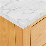 Dayton Woodgrain 24" Single Vanity with Carrara Marble Top