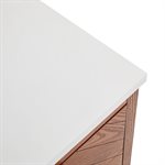 Marilyn Woodgrain 24" Single Vanity with Pure White Quartz Top