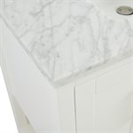 Sheraton 36" White Vanity with Carrara Marble Top