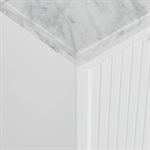 Bungalow 30" White and Gold Bathroom Vanity with Carrara Marble Countertop and Basin