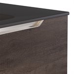 Duo Weathered Oak 32" Single Vanity with Integrated Black Ceramic Top