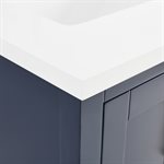 Sheraton 24" Navy Vanity with Pure White Quartz Top