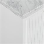 Bungalow 48" White and Silver Bathroom Vanity with Carrara Marble Countertop and Basin