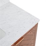 Marilyn Woodgrain 48" Single Vanity with Carrara Marble Top