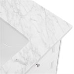 Nora White 36" Single Vanity with Carrara Marble Top