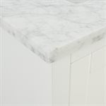 Sheraton 30" White Vanity with Carrara Marble Top