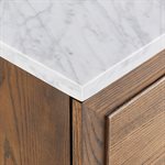 Lowell 30" Woodgrain Bathroom Vanity with Carrara Marble Countertop and Basin