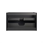 Alma Black 36" Vanity with Integrated White Solid Surface Top