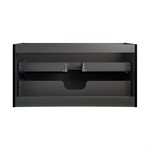 Alma Black 42" Vanity with Integrated White Solid Surface Top