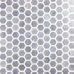 Honeycomb Burlington Gray & White Thassos