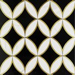 Close Out - Kaleidoscope Oblique- Calacatta, Nero Marquina & Brass