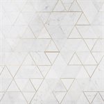 Axil Carrara - White Carrara & Brass