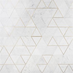 Axil Carrara - White Carrara & Brass