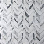 Zayden Grigio - White Thassos, Calacutta, Grey Stone, & Aluminum