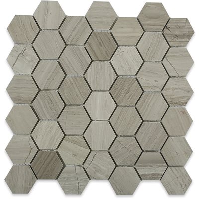 Wooden Beige 2" Hexagon 
