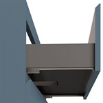 KIT - Adeline Denim 36" Single Vanity with Integrated Solid Surface Top