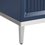 Bungalow 24" Navy and Silver Bathroom Vanity with Carrara Marble Countertop and Basin