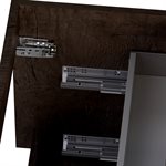 Duo Weathered Oak 24" Single Vanity with Integrated Black Ceramic Top