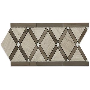Close Out - Majestic Border Wooden Beige & Athens Gray & Thassos