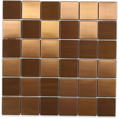 Metal Copper Matte 2x2 Squares