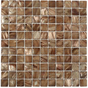 Close Out - Pearl Brown Shell 1x1 Squares