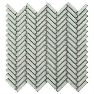 Motek Mint Green Glossy Herringbone