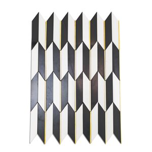 Close Out - Polarized Brass Line with White Thassos & Nero Marquina
