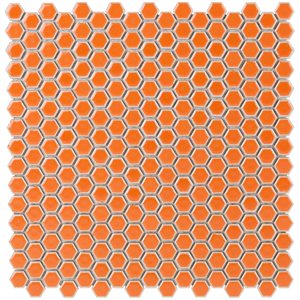 Close Out - Simple Rimmed Hexagon Tangerine