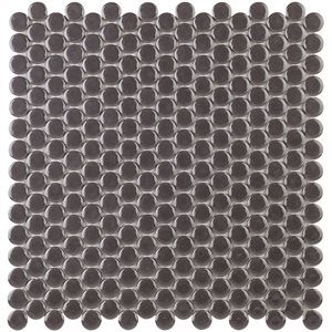 Close Out - Simple Rimmed Penny Rounds Charcoal  