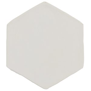 Clay House White 4" Hex