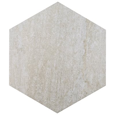 Oberon Smoke White Porcelain 20” Hexagon