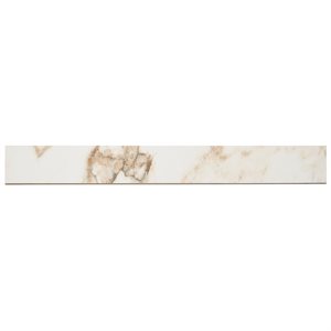 Lithe Calacatta Rustico 3x24 Polished Bullnose